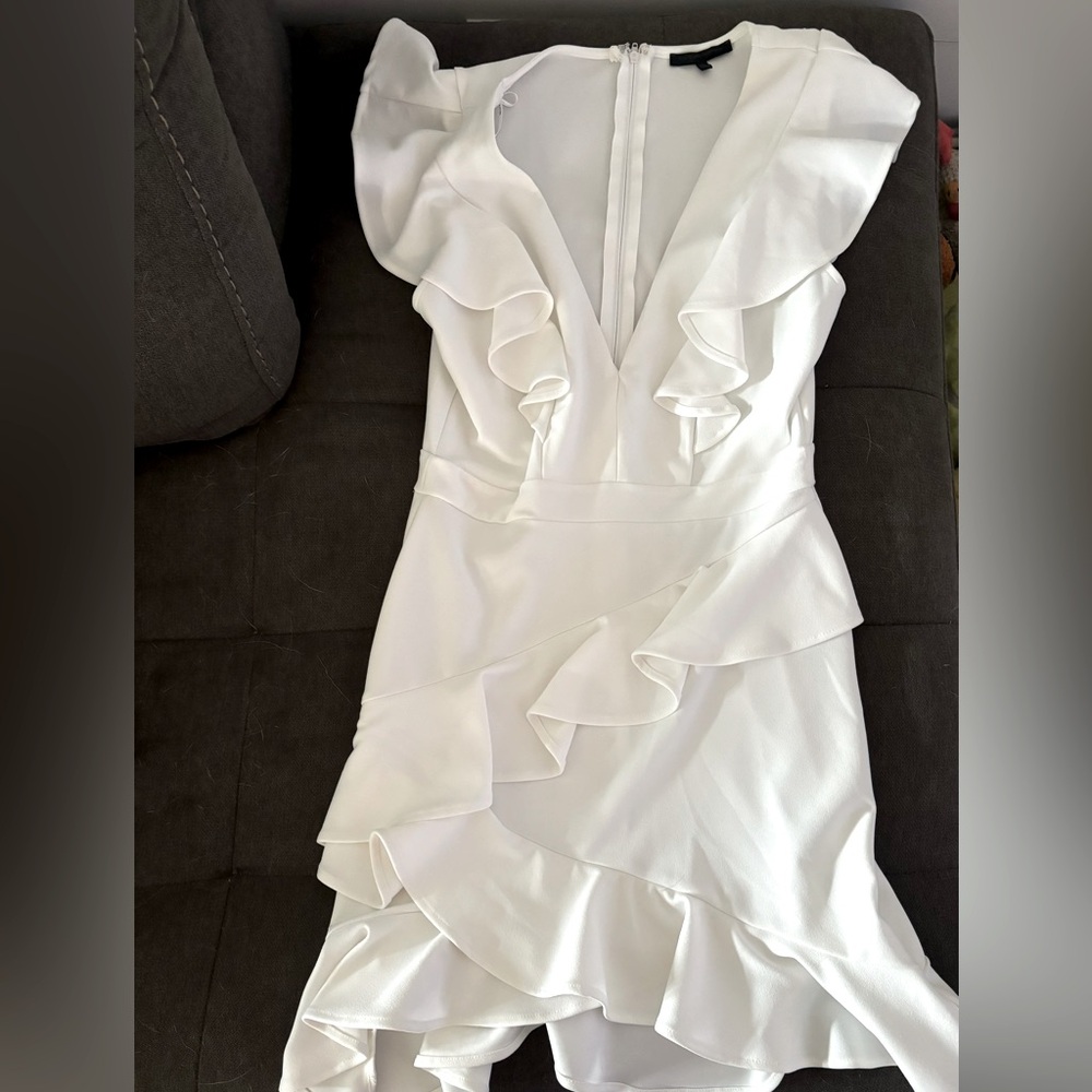 Large white zip up dress